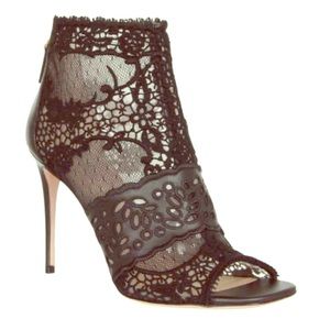 Valentino Peeptoe lace Booties Size 38